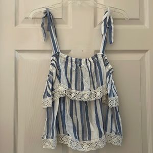 Small tank top blouse with ties